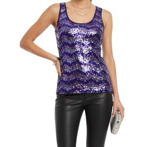 2Be Bebe XS Purple Sequin tank